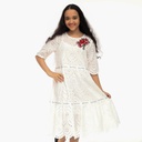 [D19GR29112703 / 213-100] Girl's Dress (WHITE, 100 (3-4Yrs))