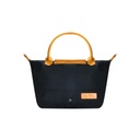 D&D Woven Shopping Bag With Removable Leather Shoulder Belt