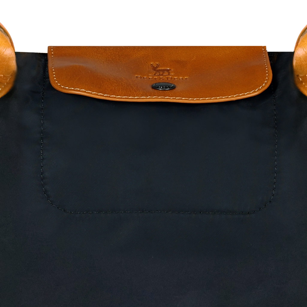 D&D Woven Shopping Bag With Removable Leather Shoulder Belt