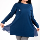 [D17WM18101501 / 721-XS] Women's T-Shirt&Top (BLUE, XS)