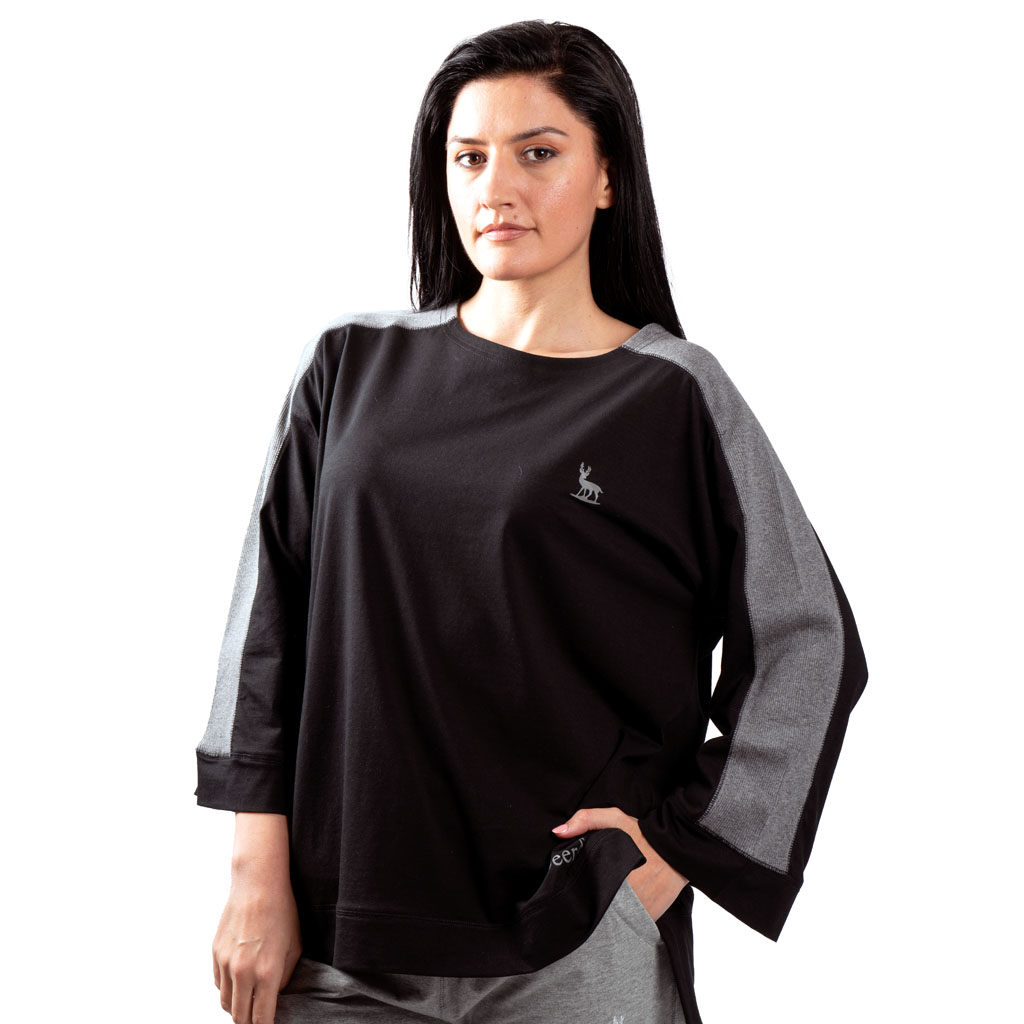 [D17WM18203107 / 900-XS] Women's T-Shirt&amp;Top (BLACK, XS)
