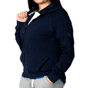 [D19WM22109501 / 751-L] Women's Hoodie Jacket (NAVY BLUE, L)