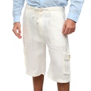 [D20MN25106104 / 203-30] Men's Linen Shorts (CREAM, 30)