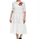 [D19WM29112701 / 213-M] Women's Dress (WHITE, M)