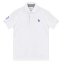 [DMN1BB1502101 / 851-M] Men's Polo Shirt (WHITE WITH NAVY LOGO, M)
