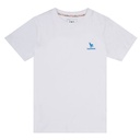 [DBY1BB8603703 / 855-90] تي شيرت (أبيض مع شعار أزرق لازوردي, ٩٠(٢ سنوات))