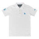 [DBY1BB8602113 / 855-90] Boy's Polo Shirts (WHITE WITH AZURE LOGO, 90 (2Yrs))