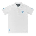 [DBY1BB8602114 / 855-90] Boy's Polo Shirts (WHITE WITH AZURE LOGO, 90 (2Yrs))