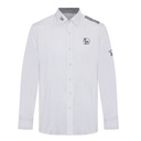 [DBY1BB6801111 / 852-90] Boy's Long Sleeve Shirts (WHITE WITH GRAY LOGO, 90 (2Yrs))