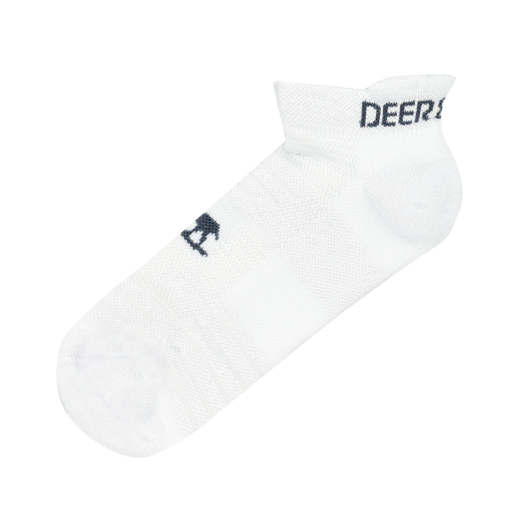 [DUS1BB8313117 / 852-3-7] Kids Socks (WHITE WITH GRAY LOGO, 3-7)