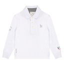 [DMN1BC9202108 / 852-XS] Men's Polo Shirt (WHITE WITH GRAY LOGO, XS)