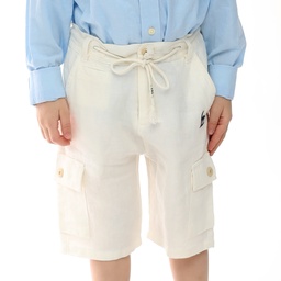 [D20BY25106103] شورت لينين_Boy's Linen Shorts