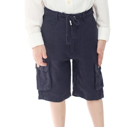[D20BY25106104] شورت لينين_Boy's Linen Shorts
