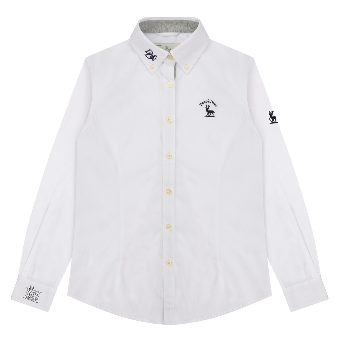 قميص كم طويل_Women's School Long Sleeve Shirt